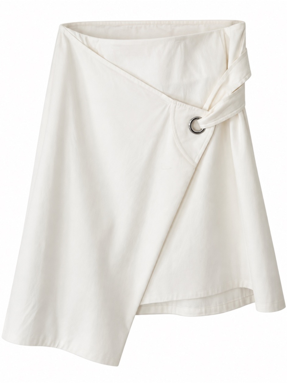 Celine White Asymmetrical Skirt Silver Hardware 42